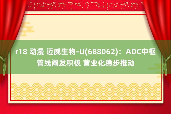 r18 动漫 迈威生物-U(688062)：ADC中枢管线阐发积极 营业化稳步推动