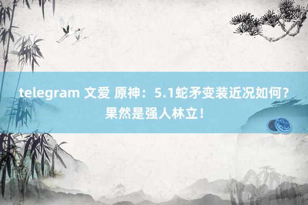 telegram 文爱 原神：5.1蛇矛变装近况如何？果然是强人林立！