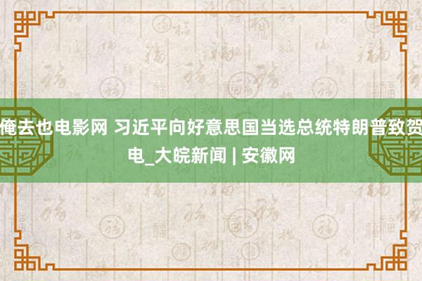 俺去也电影网 习近平向好意思国当选总统特朗普致贺电_大皖新闻 | 安徽网