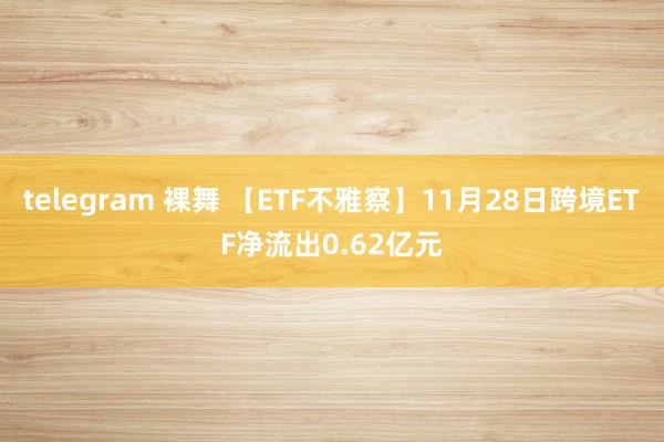 telegram 裸舞 【ETF不雅察】11月28日跨境ETF净流出0.62亿元