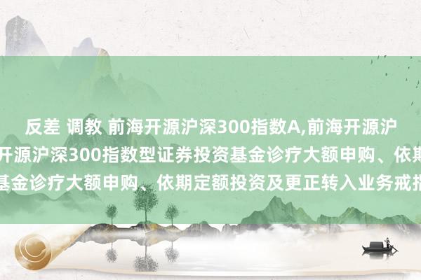 反差 调教 前海开源沪深300指数A，前海开源沪深300指数C: 对于前海开源沪深300指数型证券投资基金诊疗大额申购、依期定额投资及更正转入业务戒指的公告