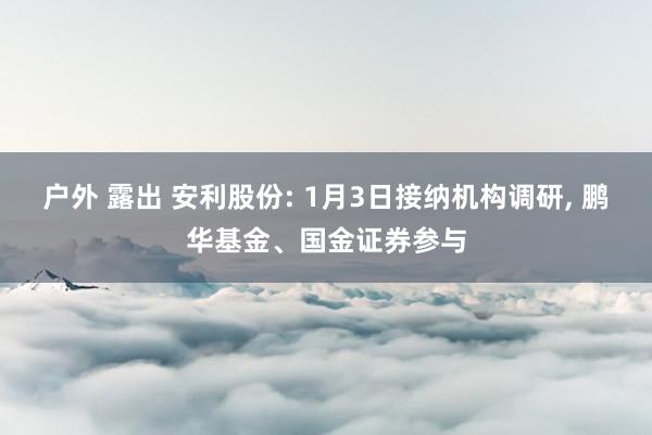户外 露出 安利股份: 1月3日接纳机构调研， 鹏华基金、国金证券参与