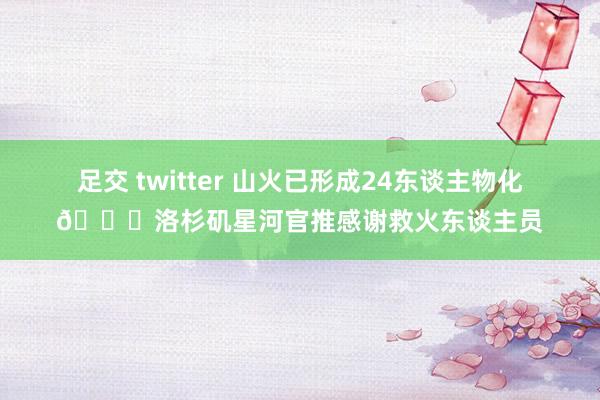 足交 twitter 山火已形成24东谈主物化🙏洛杉矶星河官推感谢救火东谈主员