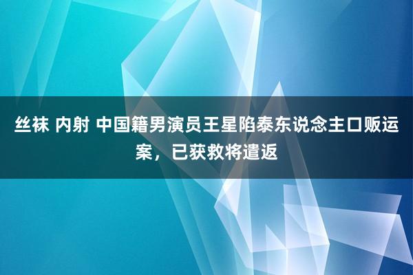 丝袜 内射 中国籍男演员王星陷泰东说念主口贩运案，已获救将遣返