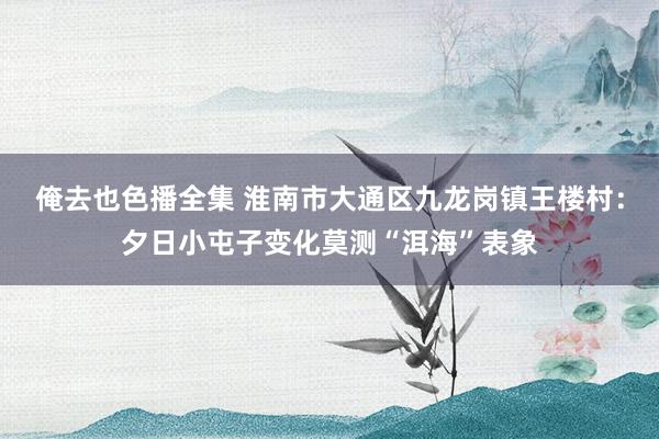 俺去也色播全集 淮南市大通区九龙岗镇王楼村：夕日小屯子变化莫测“洱海”表象