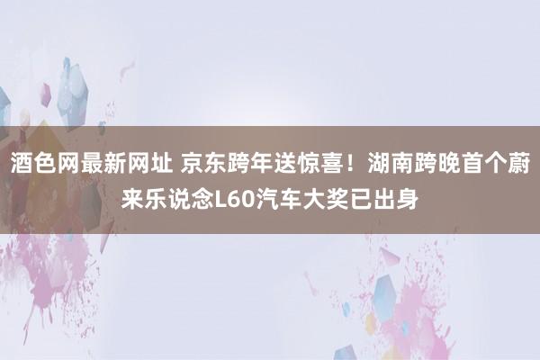 酒色网最新网址 京东跨年送惊喜！湖南跨晚首个蔚来乐说念L60汽车大奖已出身