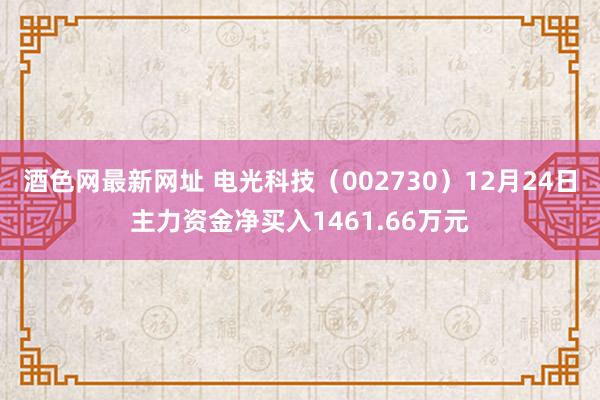 酒色网最新网址 电光科技（002730）12月24日主力资金净买入1461.66万元