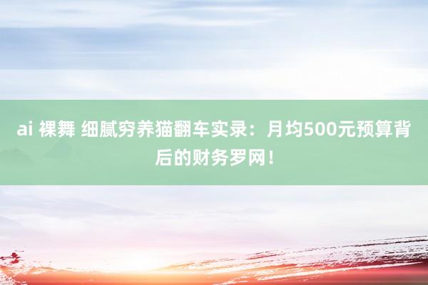 ai 裸舞 细腻穷养猫翻车实录：月均500元预算背后的财务罗网！