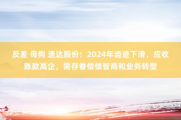 反差 母狗 速达股份：2024年齿迹下滑，应收账款高企，需存眷偿债智商和业务转型