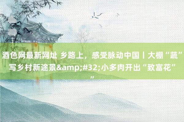 酒色网最新网址 乡路上，感受脉动中国丨大棚“蔬”写乡村新途景&#32;小多肉开出“致富花”