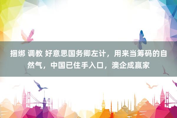 捆绑 调教 好意思国务卿左计，用来当筹码的自然气，中国已住手入口，澳企成赢家