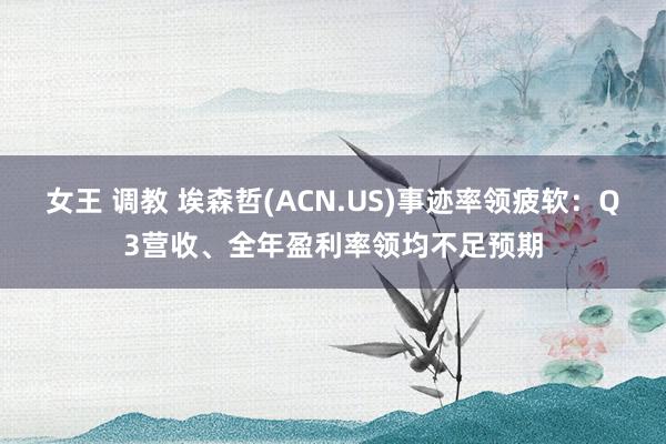 女王 调教 埃森哲(ACN.US)事迹率领疲软：Q3营收、全年盈利率领均不足预期