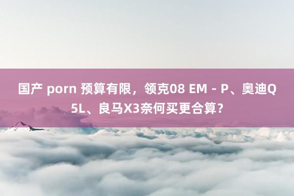 国产 porn 预算有限，领克08 EM - P、奥迪Q5L、良马X3奈何买更合算？
