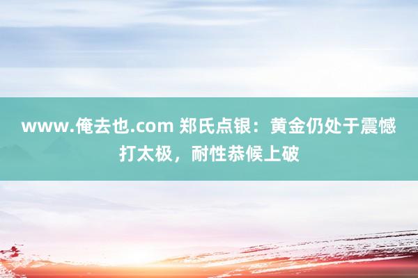www.俺去也.com 郑氏点银：黄金仍处于震憾打太极，耐性恭候上破