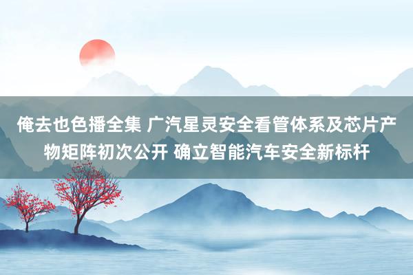 俺去也色播全集 广汽星灵安全看管体系及芯片产物矩阵初次公开 确立智能汽车安全新标杆