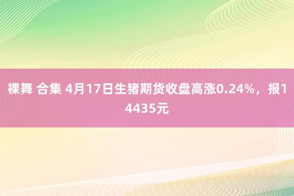 裸舞 合集 4月17日生猪期货收盘高涨0.24%，报14435元