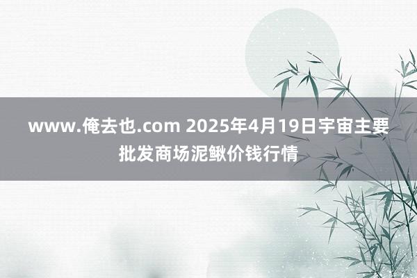 www.俺去也.com 2025年4月19日宇宙主要批发商场泥鳅价钱行情